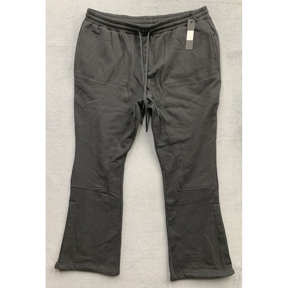 Nova Men Jogger Fleece Sweatpants Men's Size 3XL Black Carpenter Skinny Flared